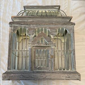 Vintage Style grey Birdcage Decor